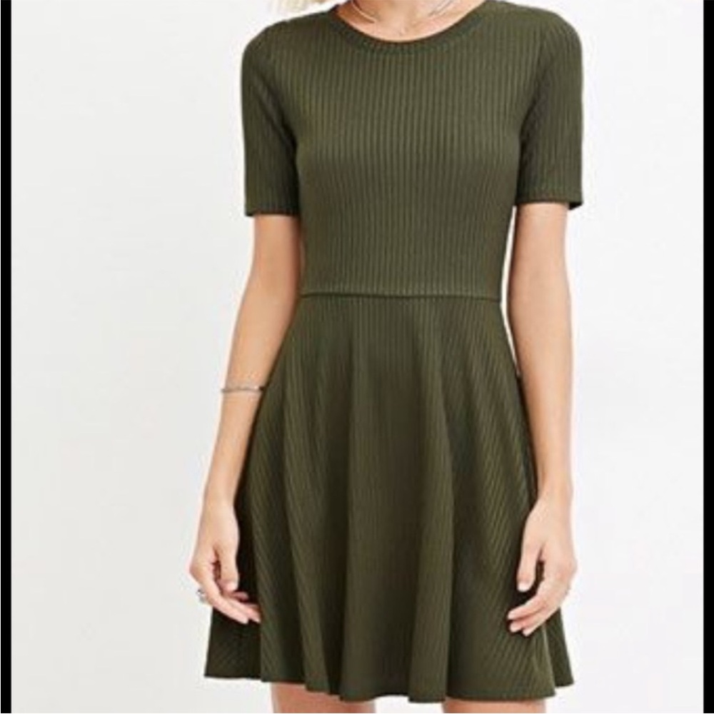 A Line Olive Green Dress